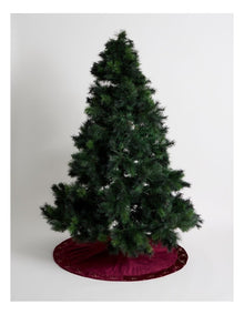 Heirloom Velvet Bows & Sequins Tree Skirt in Red: 120cm