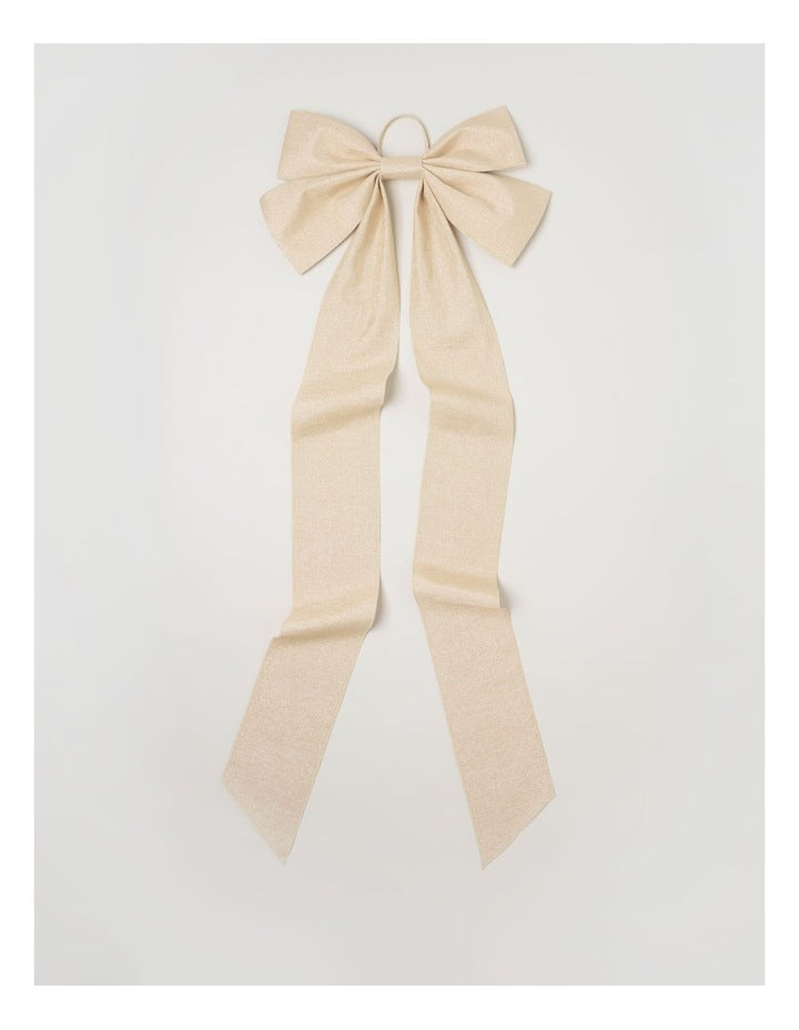 Eucalyptus Oversized Bow Tree Topper in Brown: 165cm