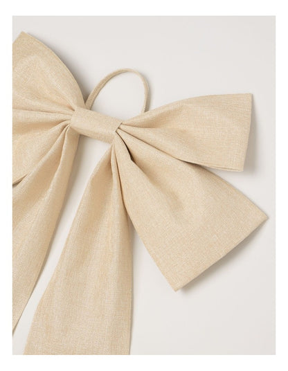 Eucalyptus Oversized Bow Tree Topper in Brown: 165cm