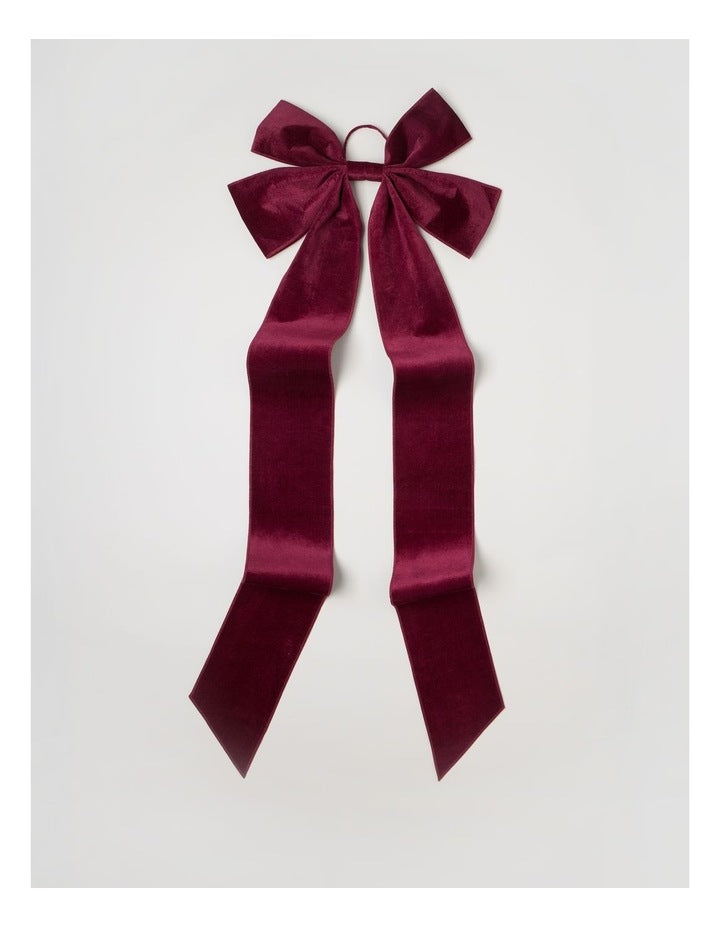 Heirloom Oversized Bow Tree Topper in Red: 165cm