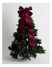 Heirloom Oversized Bow Tree Topper in Red: 165cm