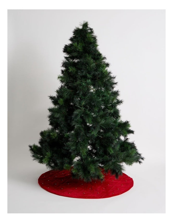 Heirloom Quilted Tree Skirt in Red: 120cm