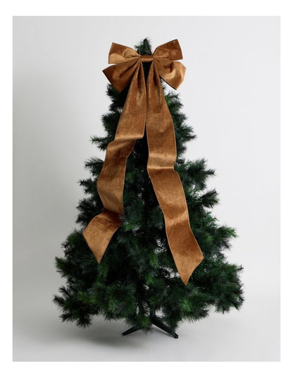 Harvest Oversized Bow Tree Topper in Bronze: 165cm