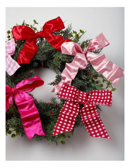 Nostalgia Christmas Wreath with Bows in Multicolour: 50cm