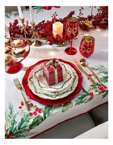 Heirloom Christmas Berry Garland with Frost in Red: 180cm