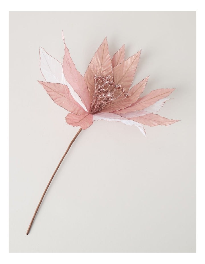 Luxe Fabric Flower Pick in Pink: 45cm