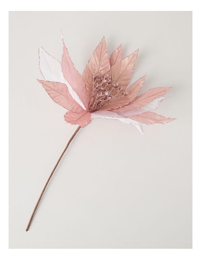 Luxe Fabric Flower Pick in Pink: 45cm