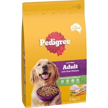 Pedigree Adult With Real Chicken Dry Dog Food 3kg