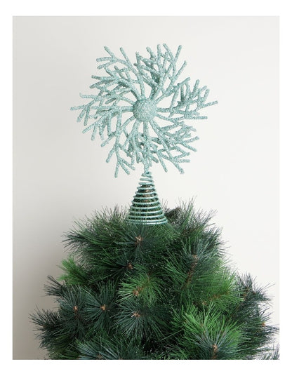 Eucalyptus Glitter Coral Tree Topper in White: 30cm