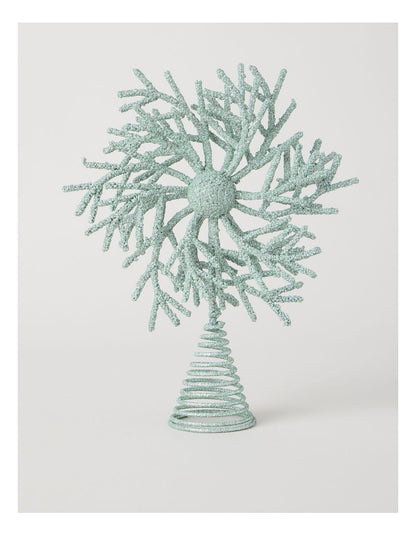 Eucalyptus Glitter Coral Tree Topper in White: 30cm