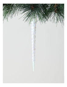 Nostalgia Christmas Acrylic Iridescent Icicle Ornament in Pink: 17cm