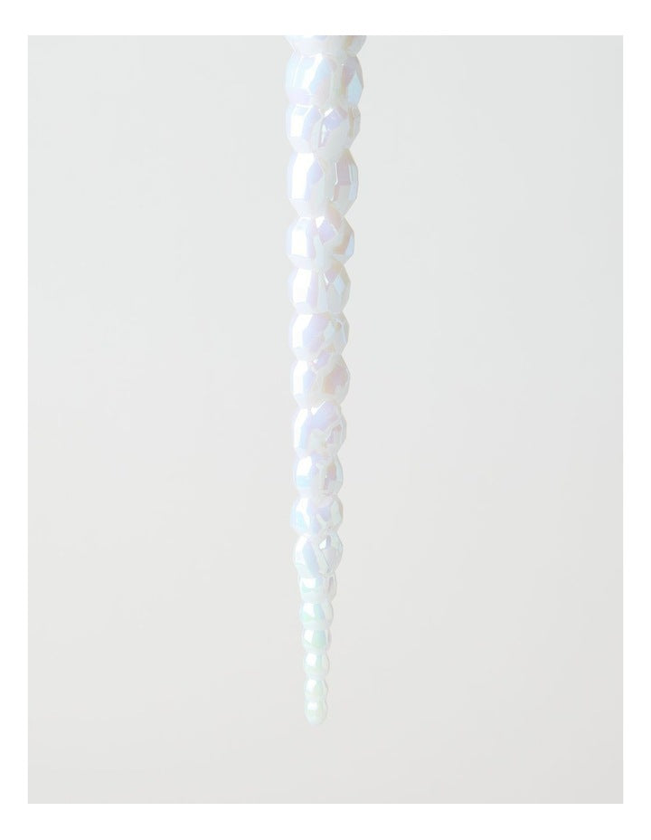 Nostalgia Christmas Acrylic Iridescent Icicle Ornament in Pink: 17cm