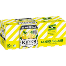 Kirks Sugar Free Lemon Squash Soft Drink Multipack Cans 375mL x 10 pack