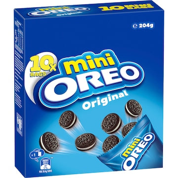 Oreo Mini Cookies Original Bags 10 pack 204g
