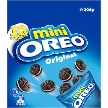 Oreo Mini Cookies Original Bags 10 pack 204g