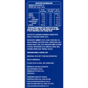 Oreo Mini Cookies Original Bags 10 pack 204g