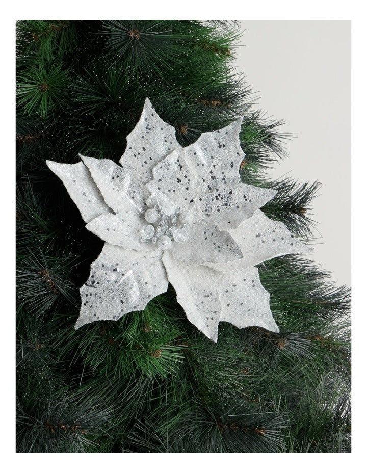 Luxe Beaded Metallic Pick in Silver: 50cm