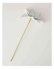 Luxe Beaded Metallic Pick in Silver: 50cm