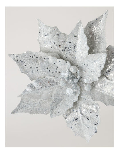 Luxe Beaded Metallic Pick in Silver: 50cm