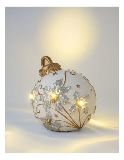 Luxe Poly Oversized Ornament Decor in White: 23cm