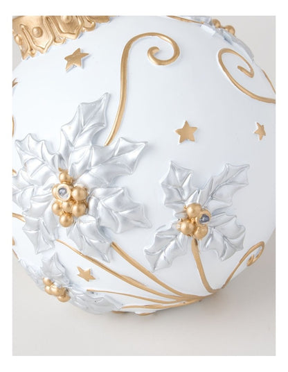 Luxe Poly Oversized Ornament Decor in White: 23cm