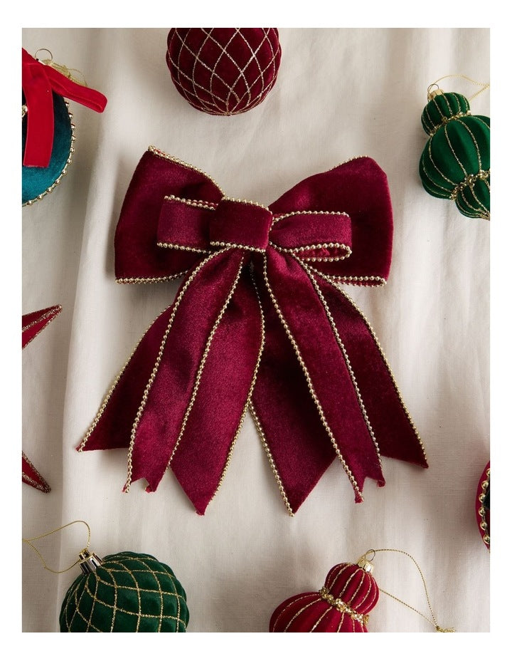 Heirloom Fabric Bow Clip in Red: 25cm