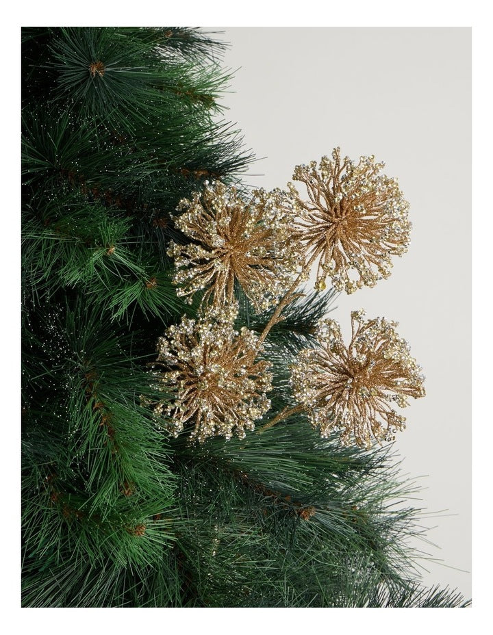 Harvest Glitter Dandelion Pick in Gold: 71cm