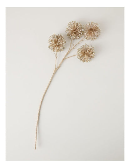 Harvest Glitter Dandelion Pick in Gold: 71cm
