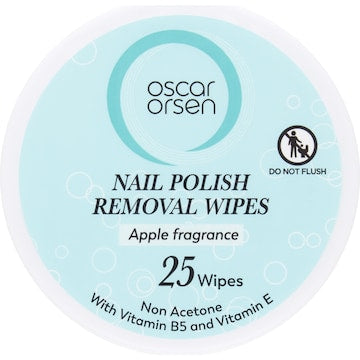 Oscar Orsen Nail Polish Removal Wipes Apple Fragrance 25 pack