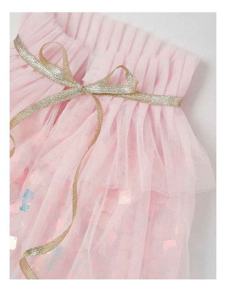 Sequin Crown and Cape Costume Set in Pink