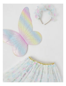 Butterfly Wings, Headband & Tutu Costume Set in Multi