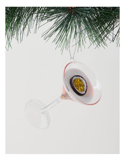 Nostalgia Christmas Plastic Passionfruit Cocktail Ornament in Pink: 10cm