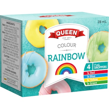 Queen Rainbow Food Colours 4 pack
