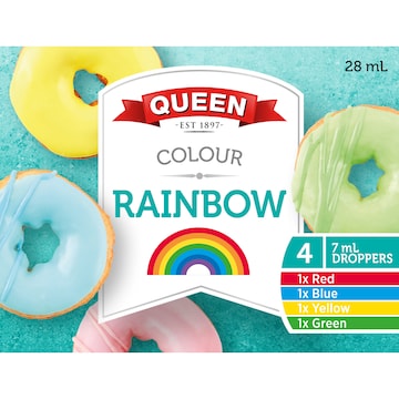 Queen Rainbow Food Colours 4 pack