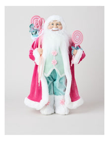 Nostalgia Candice Santa with Candy Sack in Pink: 46cm