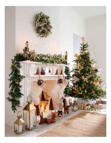 Harvest Metal Tree with Star Stocking Holder in Bronze: 20cm