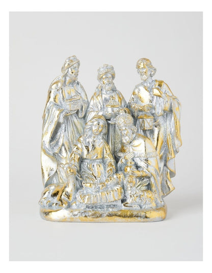 Heirloom Resin Nativity Home Decoration in Gold: 21cm