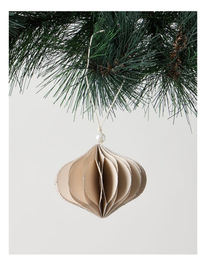 Eucalyptus Paper Ornament in Brown: 8cm