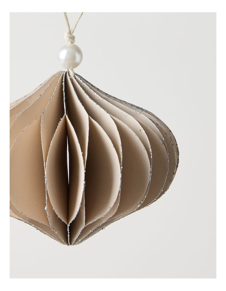 Eucalyptus Paper Ornament in Brown: 8cm