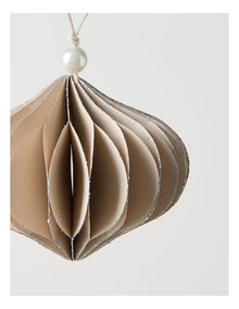 Eucalyptus Paper Ornament in Brown: 8cm