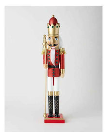 Heirloom Wooden Oversized Nutcracker in Red: 90cm