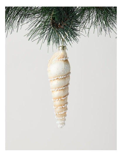 Eucalyptus Screw Shell Ornament in Brown: 13cm