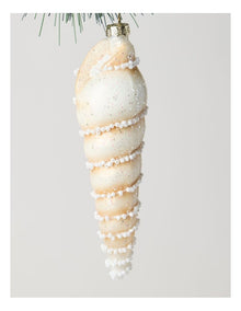 Eucalyptus Screw Shell Ornament in Brown: 13cm