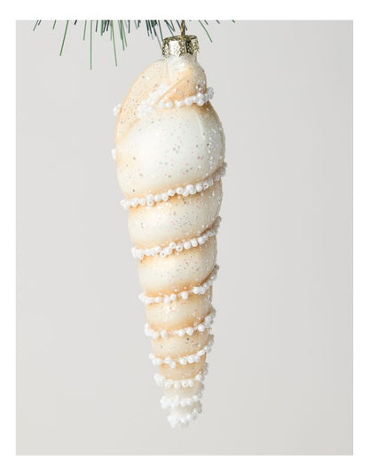 Eucalyptus Screw Shell Ornament in Brown: 13cm