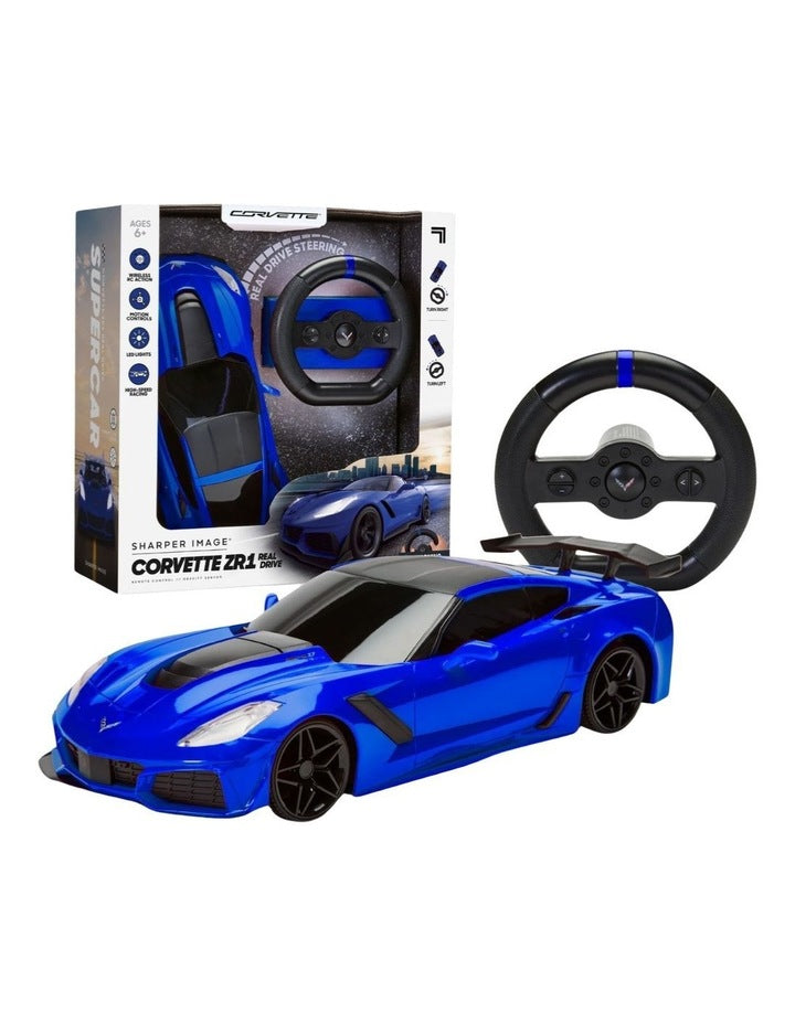 Sharper Image Toy RC Real Drive 1:16 GM Corvette_Blue