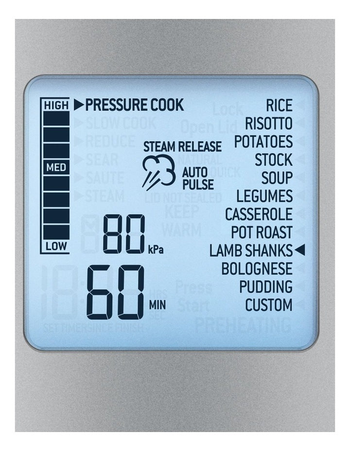 The Fast Slow Pro Pressure Cooker Brushed Stainless Steel BPR700BSS