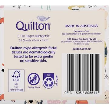 Quilton Facial Tissue White 3Ply 55 pack