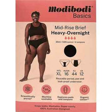 Modibodi Mid Rise Period Underwear Heavy - Overnight Size 16 each