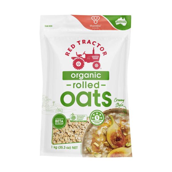 RED TRACTOR ORGANIC ROLLED OATS 1KG