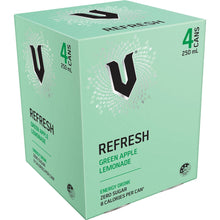 V Energy Refresh Green Apple Lemonade Cans 250ml x 4 Pack